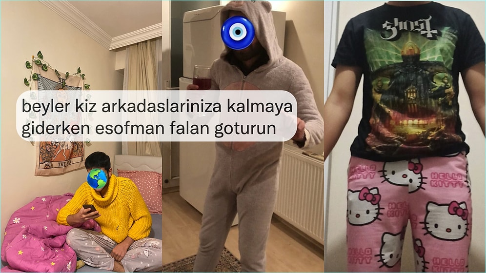 Yanına Eşofman Almadığı İçin Kız Arkadaşlarının Cicili Bicili Pijamalarıyla Karizmayı Çizdiren Kişiler