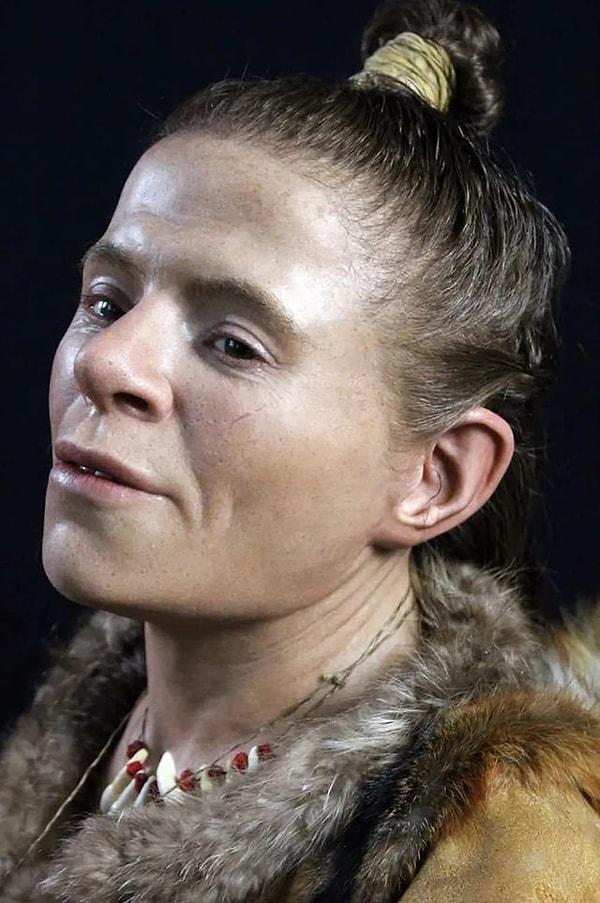 14. İsveç'te bulunan 4.000 yıllık kafatasıyla yeniden yapılandırılan Taş Devri'nden kalma bir kadının yüzüne bakıyorsunuz 👇