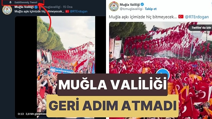 Muğla Valiliği Tartışma Yaratan AK Parti Tweetini Sabitledi