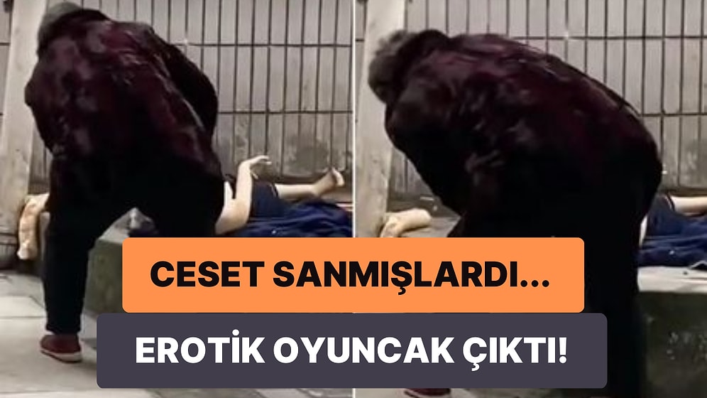 Çin'deki Bir Kadının Sokak Ortasındaki Şişme Bebeği Parçalarına Ayırdığı Tuhaf Görüntüler