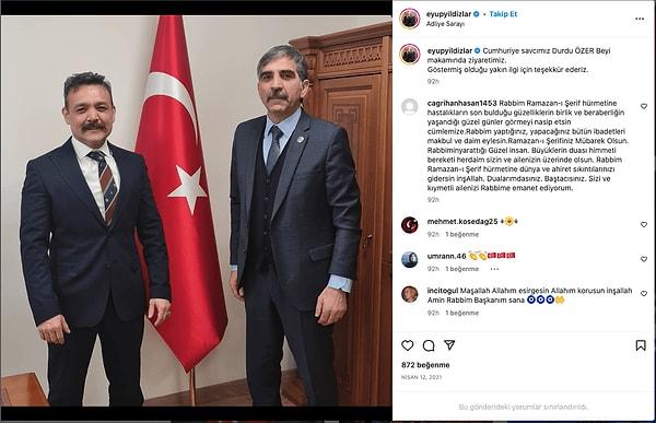 Son olarak Sinan Ateş cinayetine atanan savcı Durdu Özer'in, MHP Genel Başkanı Devlet Bahçeli’nin başdanışmanı Eyüp Yıldızlar'la fotoğrafı çıktı.