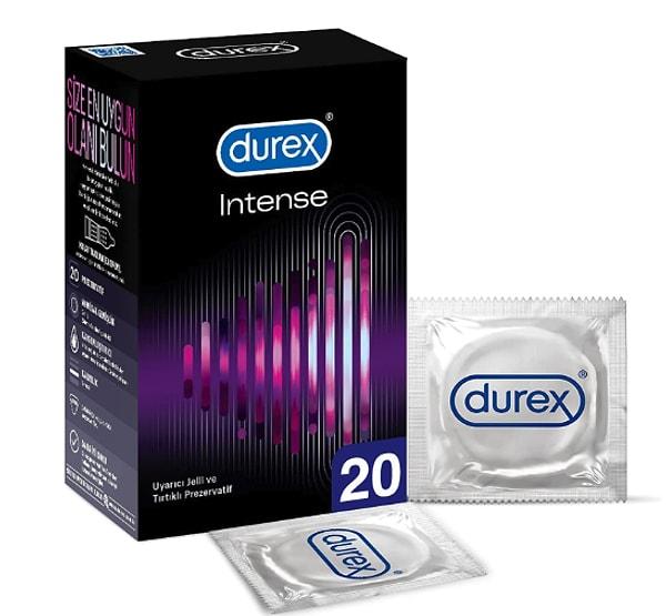 14. Uyarıcı jelli ve tırtıklı prezervatif: