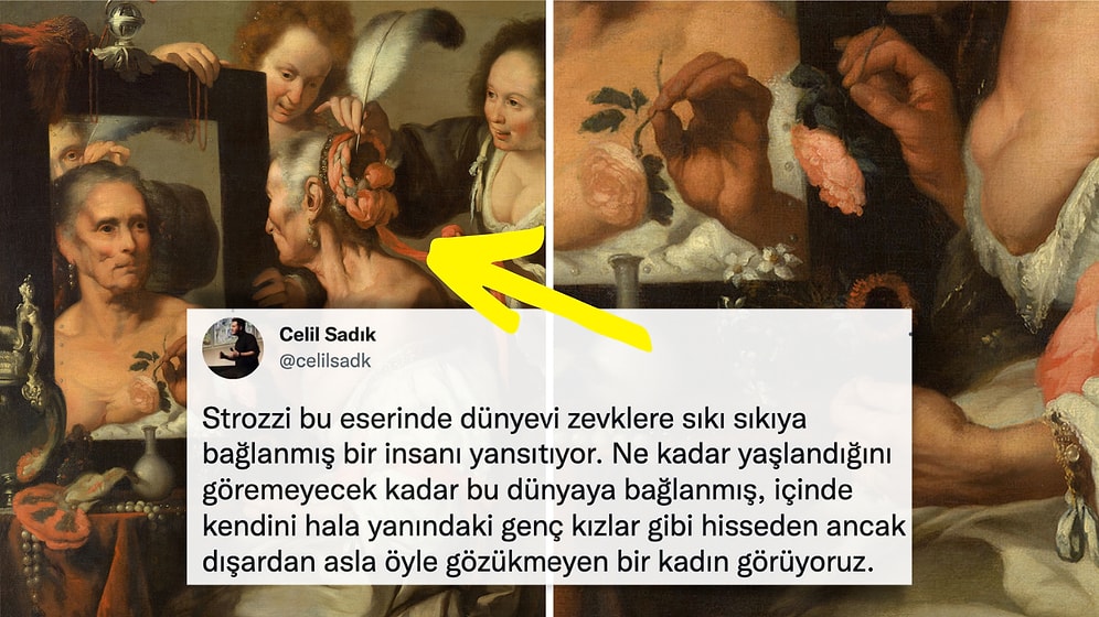 Strozzi'nin 'Ayna Karşısında Yaşlı Kadın' Tablosunun Gizli Detaylarını Fark Edince Büyüleneceksiniz!