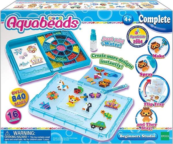 8. Çocukların yaratıcılığını ve el becerisini arttırma garantili Aqua Beads başlangıç seti.
