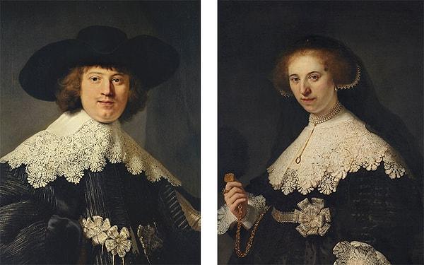 8. Rembrandt van Rijn’in Portraits of Maerten Soolmans and Oopjen Coppit’i