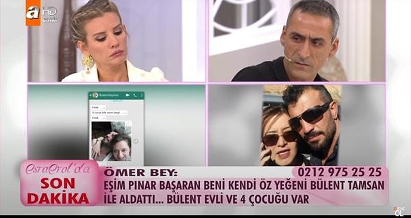 Tüm bu iddiaların ardından eşinin beraber yaşadığı öz yeğeni Bülent Tamsan'ın evli ve 4 çocuklu olduğunu belirten Ömer Dilboğa, tüm stüdyoyu şoka uğratmıştı.