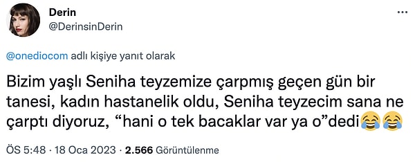 Tek bacak da hoş.