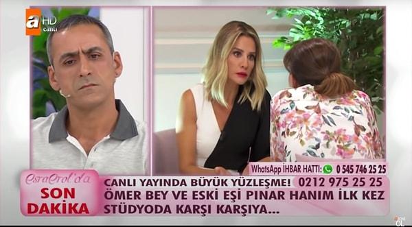 Esra Erol konuyu Bülent Tamsan'a getirip evli olduğunu söyleyince boşanacağını belirten Pınar, cevap olarak yalnızca çocuğunu düşündüğünü söyleyerek Erol'a cevap vermemişti.