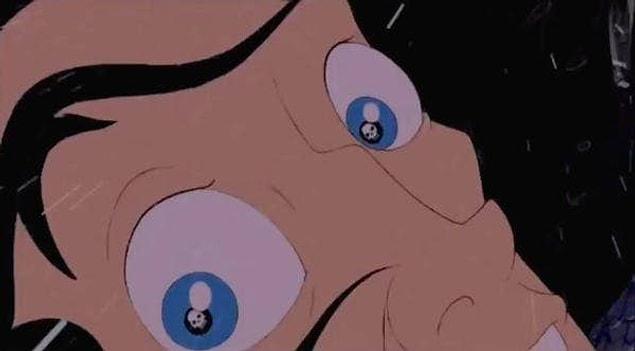 2. Güzel ve Çirkin (1991) filminde, Gaston karakterinin gözlerinde kafatası görebilirsiniz.