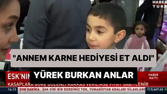 Karne Alan Bir Çocuğun Kurduğu Yürek Burkan Cümle: 'Annem, Karne Hediyesi Et Aldı'