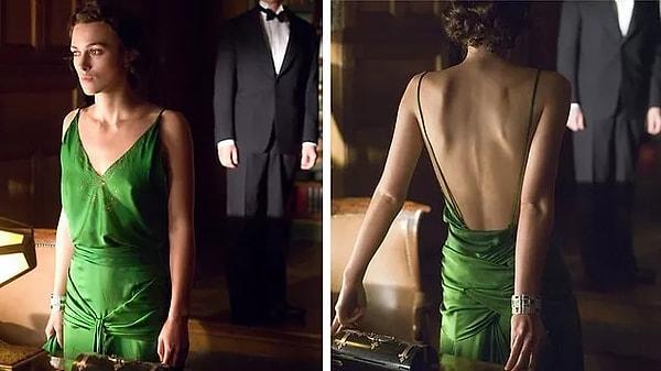 8. The green silk dress worn by Keira Knightley in the movie 'Atonement' was one of the most striking sides of the movie.