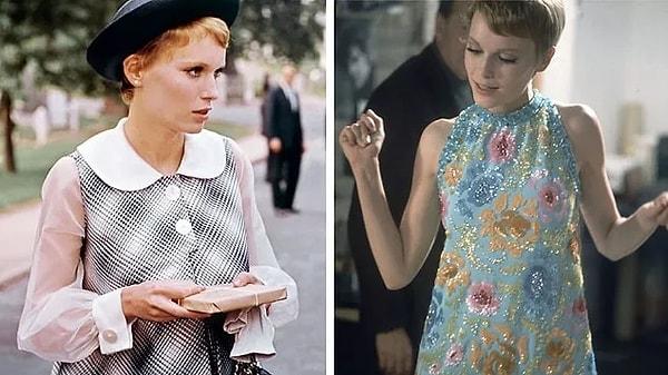 9. In the movie 'Rosemary's Baby' Mia Farrow's costumes actually reflected her normal lifestyle.
