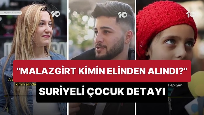 'Alp Arslan, 1071 Yılında Malazgirt'i Kimin Elinden Almıştır?' Sorusunda Suriyeli Çocuk Detayı