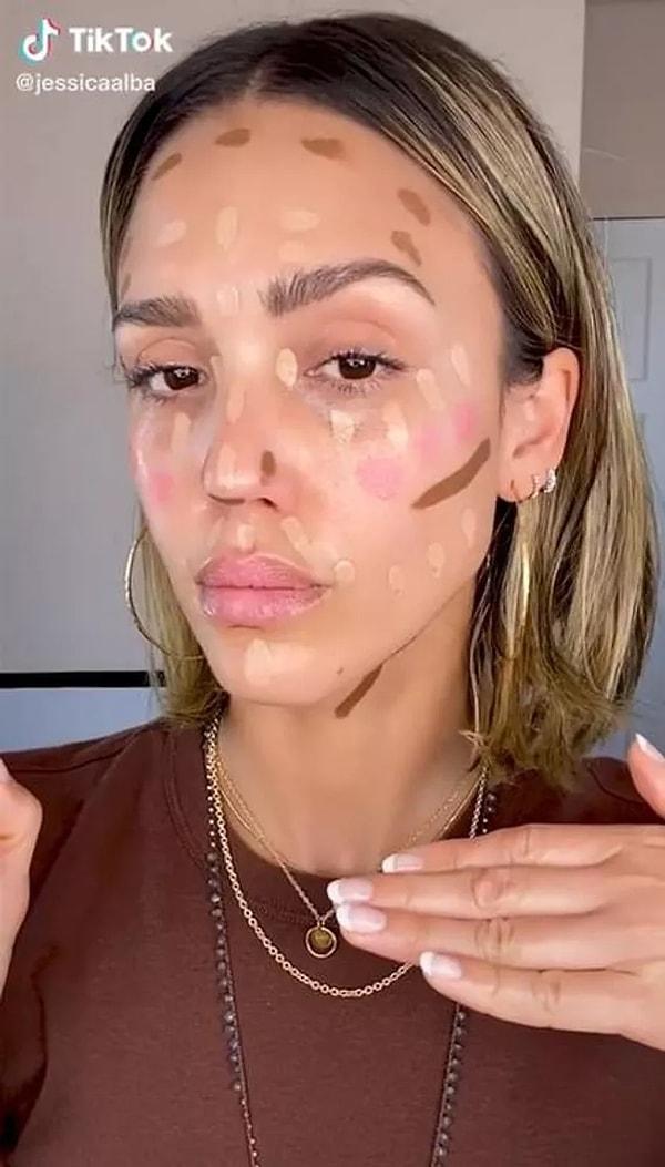 2. The dot technique became more popular with Hailey Bieber.