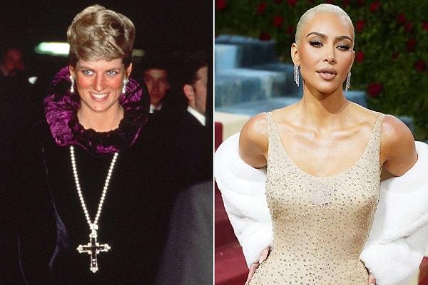 Son aylarda önce Marilyn Monroe elbisesini giymek için verdiği kilolarla, sonra da Prenses Diana'nın meşhur kolyesini sayın almasıyla gündeme geldi Kim.