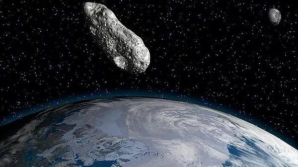Bununla birlikte, asteroit atmosferimize, özellikle de yaklaşık 9.656.064 km uzanan en dış katman olan ekzosfere girecek.