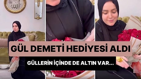 Dilan Polat Görmesin: Kocasından Her Gülün İçinde Altın Olan Gül Demeti Hediyesi Alan Kadın