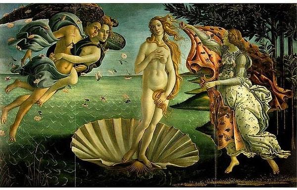 The Birth of Venus, Botticelli, 1485, Uffizi, Florance
