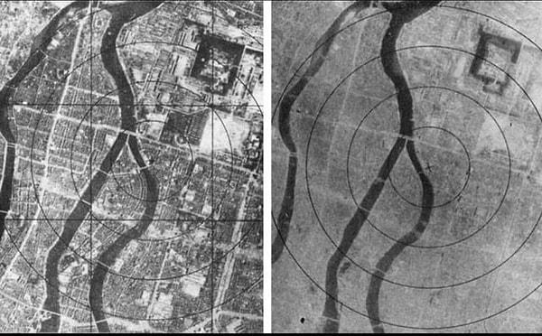 9. Atom bombası atılmadan önce ve sonra Hiroshima 👇