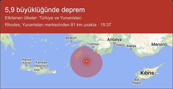 Ege ve Akdeniz kıyılarımız bugün gerçekleşen bir depremle sarsıldı.