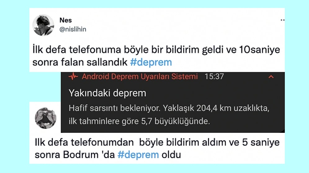 Muğla'da Gerçekleşen Depremden 10 Saniye Önce Telefonlara Bildirim Gelmesi Sosyal Medyanın Gündeminde