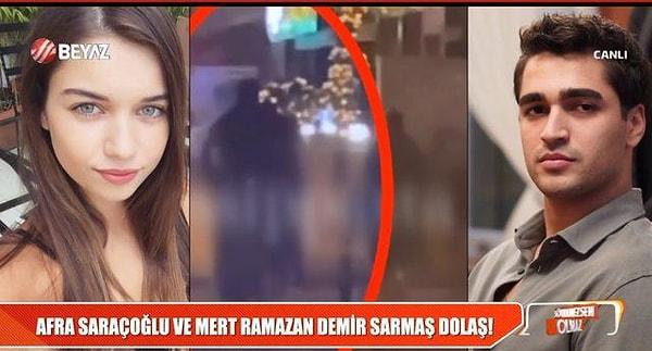 Yaşanan gerilim gitgide tırmanmış, Afra Saraçoğlu'nun rol arkadaşı Mert Ramazan Demir'le sarmaş dolaş görüntülendiği iddia edilmişti.