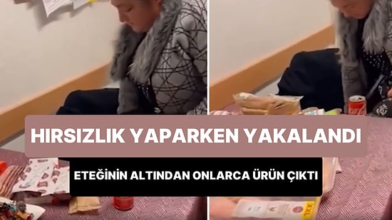 Hırsızlık Yaparken Yakalanan Kadının Eteğinin Altından Market Arabasını Dolduracak Kadar Ürün Çıktı