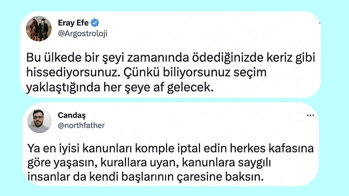 Seçim Öncesi Gelen Af, Borç Silinmesi, Yapılandırma Gibi İcraat ve Vaatlere Tepki Gösteren Vatandaşlar