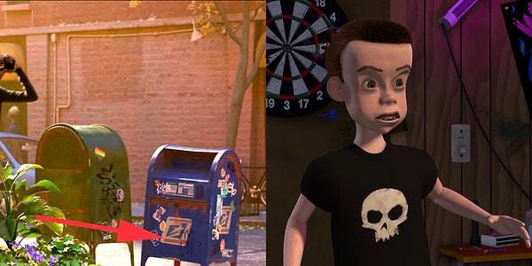 7. Soul (2020) filmindeki posta kutusuna Toy Story (!995) filmindeki Sid karakteri ismini yazmış.