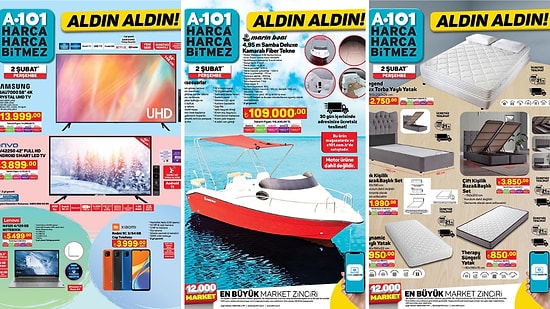 A101'e Yine Tekne Geliyor! 2 Şubat 2023 A101 Aldın Aldın Kataloğu