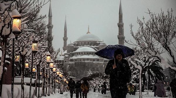 İstanbul'da ise yoğun kar için beklenen aralık 4 Şubat ile 8 Şubat arası.