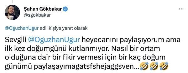 Şahan Gökbakar ise Oğuzhan Uğur'a verdiği cevapla Gazeteci Cüneyt Özdemir'i fena tiye aldı!
