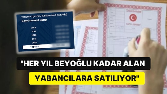 İBB Yetkilisi "Yabancılara Satış Durdurulmalı" Diyerek Tabloyu Paylaştı