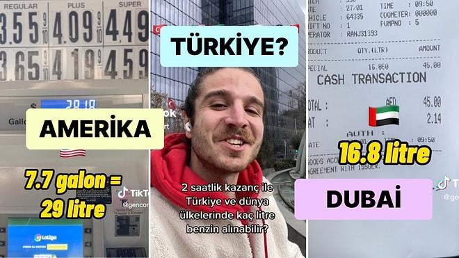 Asgari Ücretli Bir Çalışan 2 Saatlik Kazancı ile Türkiye ve Diğer Ülkelerde Kaç Litre Benzin Alabilir?