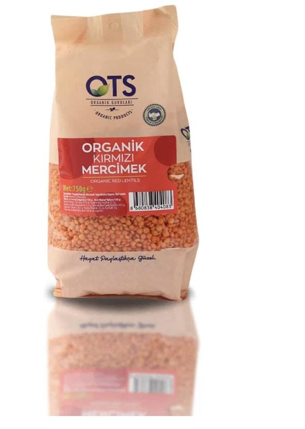 9. OTS Organik kırmızı mercimek, 750 g
