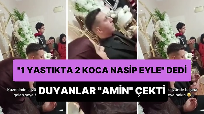 Ne Bu Threesome Duası mı? Kız İstemede 'Bir Yastıkta İki Koca Nasip Eyle' Diye Dua Edip 'Amin' Çektiler