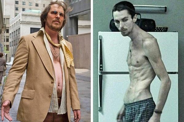 7. Bu listede çeşitli roller için kilo vermesi ile en çok tanınan oyuncu şüphesiz Christian Bale. ''Makinist'' ve ''Dövüşçü'' filmi de dahil birçok film için kilo kaybetti.