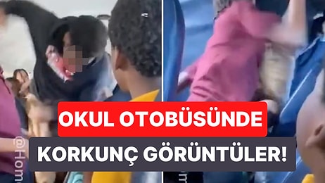 9 Yaşındaki Bir Kızın Okul Otobüsünde İki Erkek Çocuk Tarafından Vahşice Dövüldüğü Korkunç Görüntüler