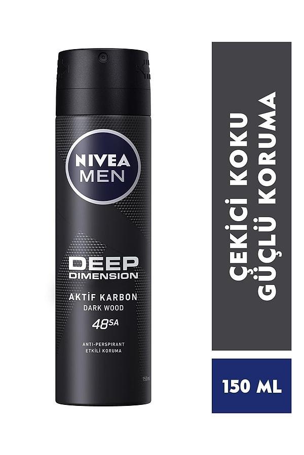 1. NIVEA Men Erkek Sprey Deodorant Deep Dimension