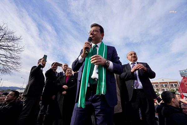 Ekrem İmamoğlu, geçtiğimiz hafta Bursa’da coşkulu bir kalabalık tarafından ‘başkan’ sloganlarıyla karşılaşmıştı.