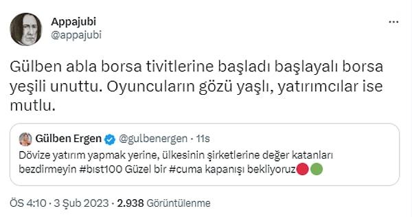 Yıl başında bu yana Borsa İstanbul'u keşfettiğini her fırsattan Twitter paylaşımlarıyla gösteren Ergen,