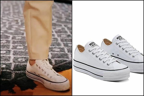 Bir de Seyran'ın ayağından çıkarmadığı Converse marka ayakkabıların, bu bölümde tercih edilen beyaz modelini de bulduk!