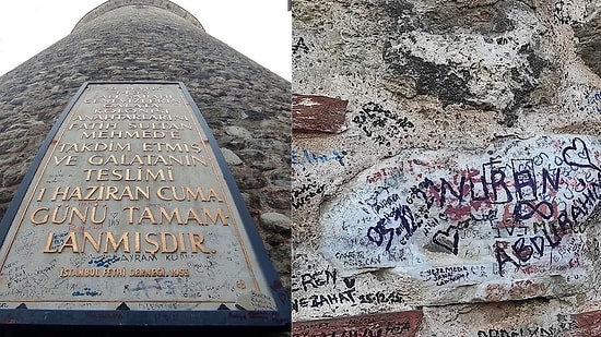 İsim Tabelasına Döndü: Galata Kulesi'den Tepki Çeken Görüntü