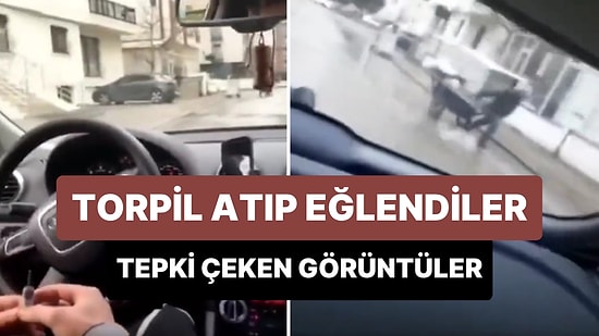 Soğuk Havada El Tezgahı ile Eskicilik Yapan Adama Torpil Atıp Eğlendiler