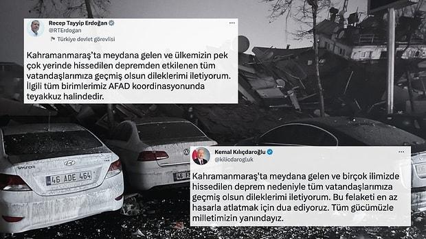 Kahramanmaraş'taki Depremin Ardından Siyasilerden Gelen İlk Açıklamalar