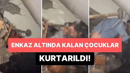 Hatay'da Enkaz Altından Çıkarılan Çocukların Kurtarıldığı Görüntüler Yayınlandı