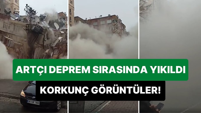 Artçı Deprem Sırasında Şanlıurfa'da Yıkılan Binanın Korkunç Görüntüleri