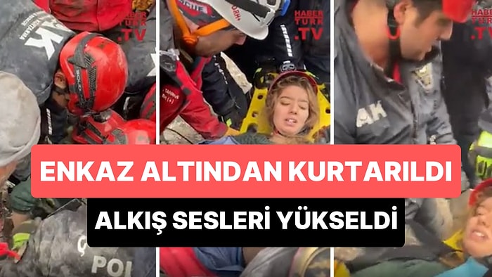 Enkaz Altından Bir Vatandaşın Kurtarıldığı Anlarda Alkış Sesleri Yükseldi