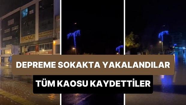 Kahramanmaraş'taki 7.4 Büyüklüğündeki Depreme Sokakta Yakalanan Gençler Tüm Kaosu Kaydetti: 'Annemi Ara'