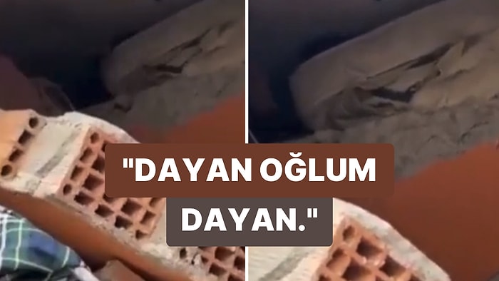 Göçük Altındaki Yakınını Bir Yandan Rahatlatmaya Çalışırken Bir Yandan Yardıma Ulaşmaya Çalıştı...